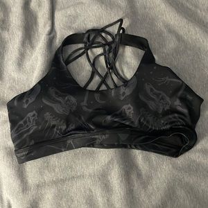 Black Dino Skull Bra